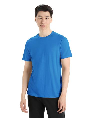 Icebreaker Merino Tech Lite II Rövid Sleeve Tee Férfi Póló Kék | HU 1162BEXC